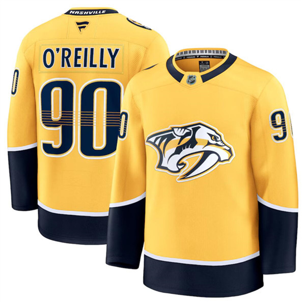 Nashville Predators #90 Ryan O'Reilly Gold 2024-25 Home Stitched Jersey - Zenithce