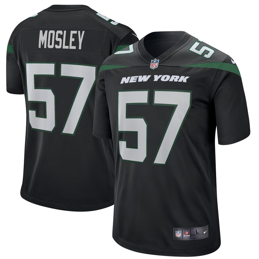 New York Jets #57 C.J. Mosley Black Stitched Jersey - Zenithce
