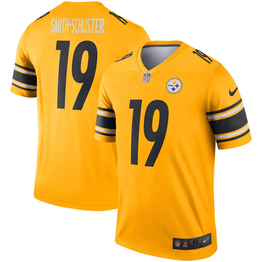 Pittsburgh Steelers #19 JuJu Smith-Schuster 2019 Gold Inverted Legend Jersey - Zenithce