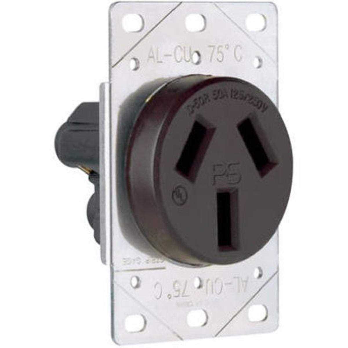 Pass & Seymour 3861CC5 30/50A Blk Range Plug - Zenithce