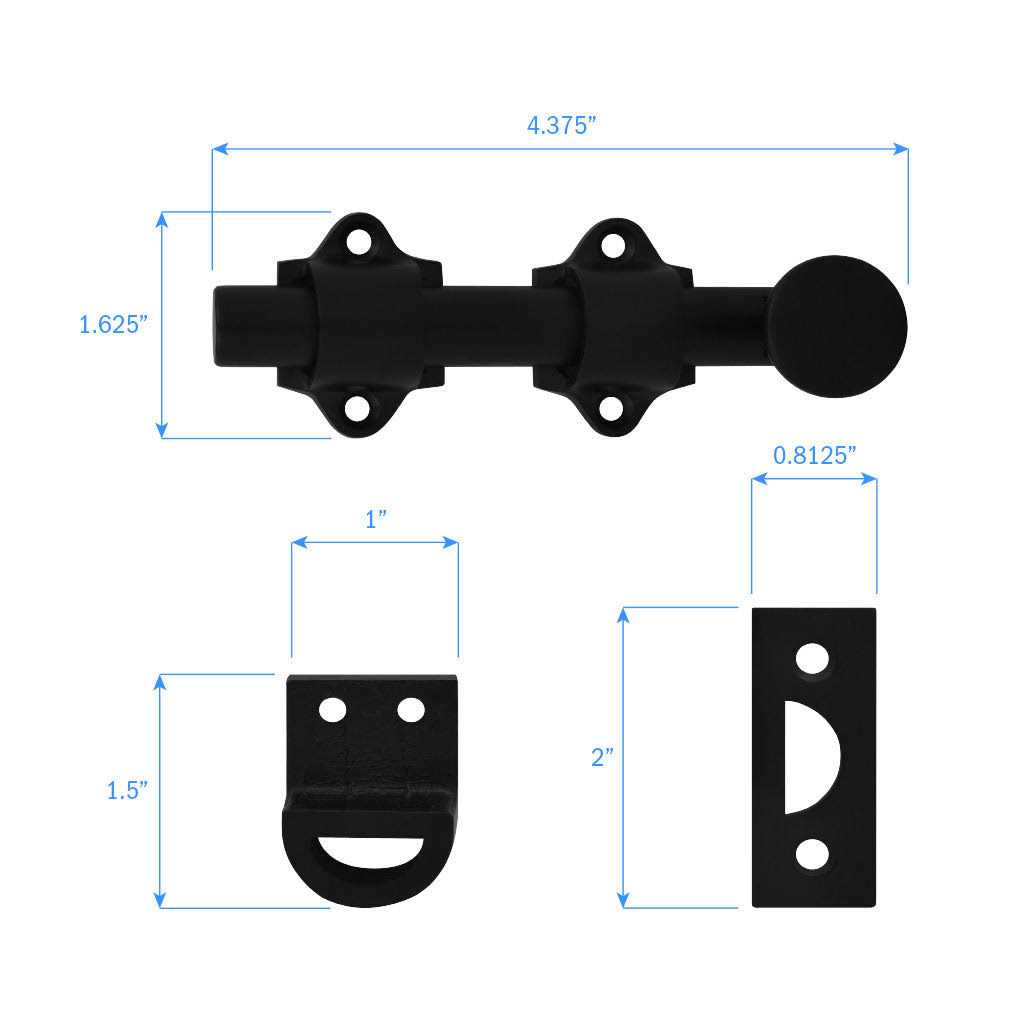 Nuk3y Heavy Duty Solid Brass Dutch Door Surface Bolt - Zenithce