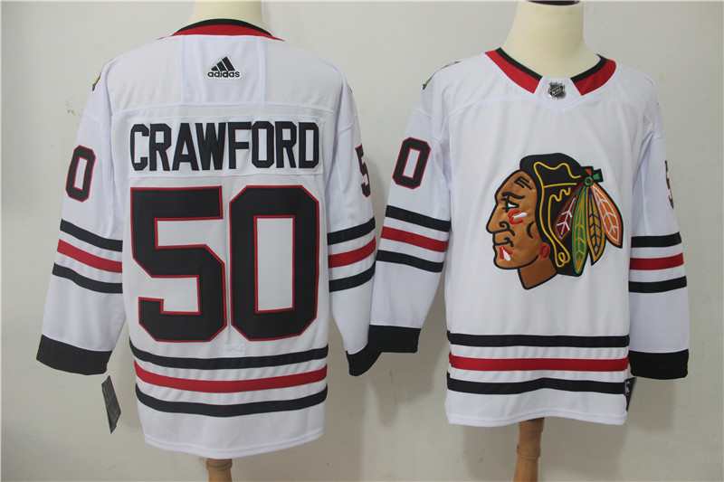 Chicago Blackhawks #50 Corey Crawford White Stitched Adidas Jersey - Zenithce