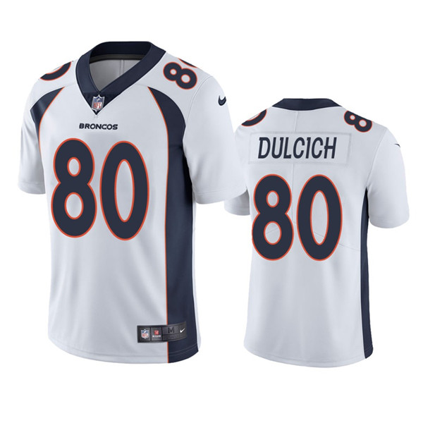 Denver Broncos #80 Greg Dulcich White Vapor Untouchable Stitched Jersey - Zenithce