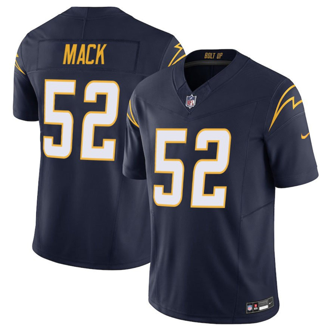 Los Angeles Chargers #52 Khalil Mack Navy 2025 F.U.S.E Vapor Limited Stitched Jersey - Zenithce