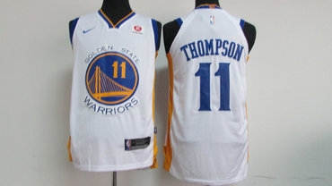 Golden State Warriors #11 Klay Thompson White 2017-2018 Swingman Rakuten Stitched Jersey - Zenithce