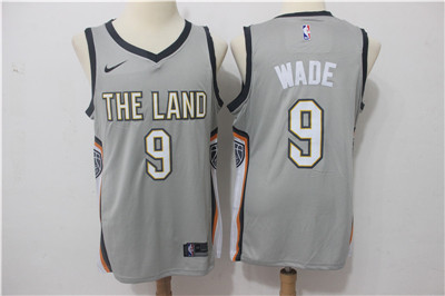 Cavaliers #9 Dwyane Wade Gray City Edition Swingman Jersey - Zenithce