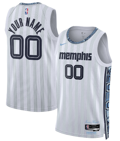Memphis Grizzlies Custom Gray 2025-26 City Edition Swingman Stitched Jersey - Zenithce