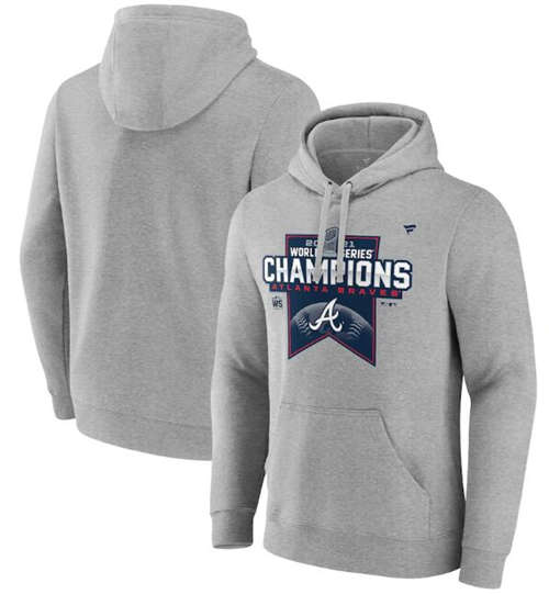 Atlanta Braves 2021 Heathered Gray World Series Champions Locker Room Big Tall Pullover Hoodie - Zenithce