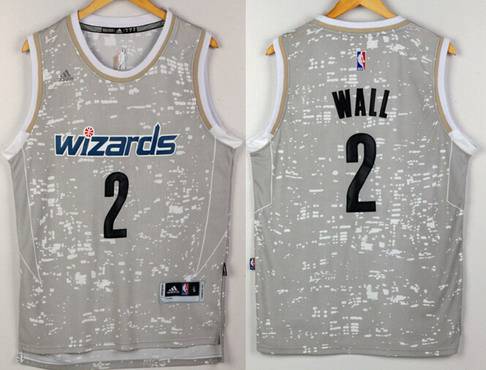 Washington Wizards #2 John Wall Adidas 2015 Gray City Lights Swingman Jersey - Zenithce