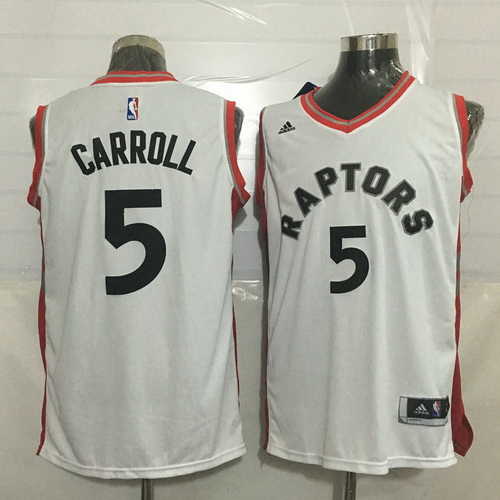 Toronto Raptors #5 DeMarre Carroll White New Rev 30 Swingman Jersey - Zenithce