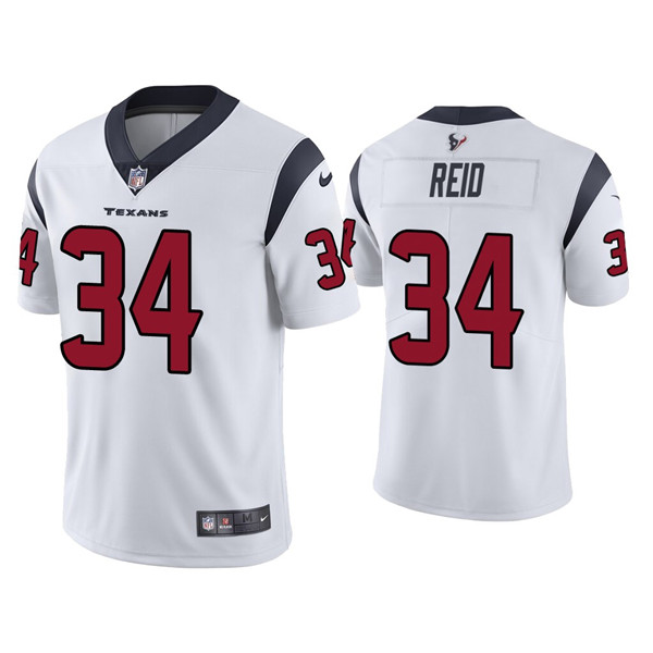 Houston Texans #34 John Reid White Vapor Untouchable Limited Stitched Jersey - Zenithce