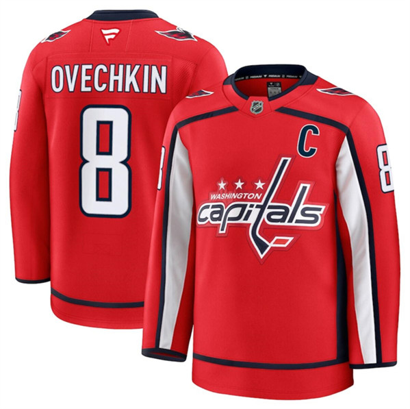 Washington Capitals #8 Alexander Ovechkin Red 2024-25 Home Stitched Jersey - Zenithce
