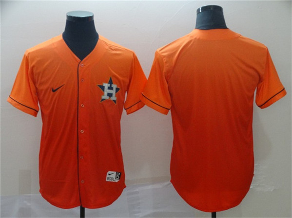 Houston Astros Blank Orange Fade Stitched Jersey - Zenithce
