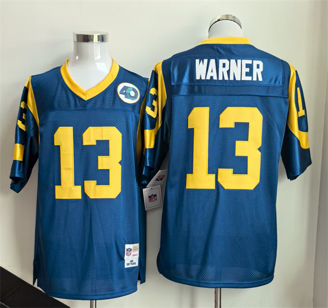 Los Angeles Rams #13 Kurt Warner Royal Throwback Football Stitched Jersey - Zenithce