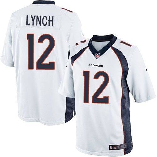 Broncos #12 Paxton Lynch White Stitched Limited Nike Jersey - Zenithce