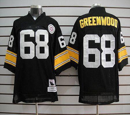 Mitchell And Ness Steelers #68 L.C. Greenwood Black Stitched Jersey - Zenithce