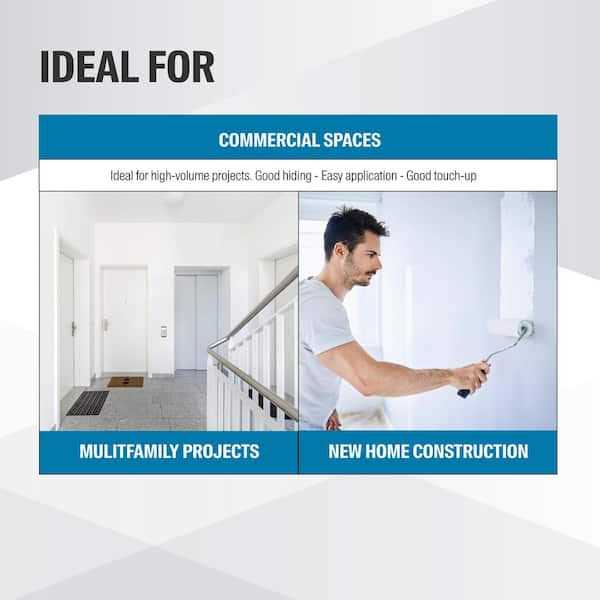 MULTI-PRO 5 gal. PPG1023-2 Cool Concrete Interior Paint - Zenithce