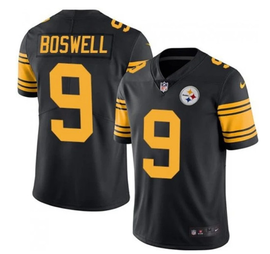 Pittsburgh Steelers #9 Chris Boswell Black Vapor Color Rush Stitched Jersey - Zenithce