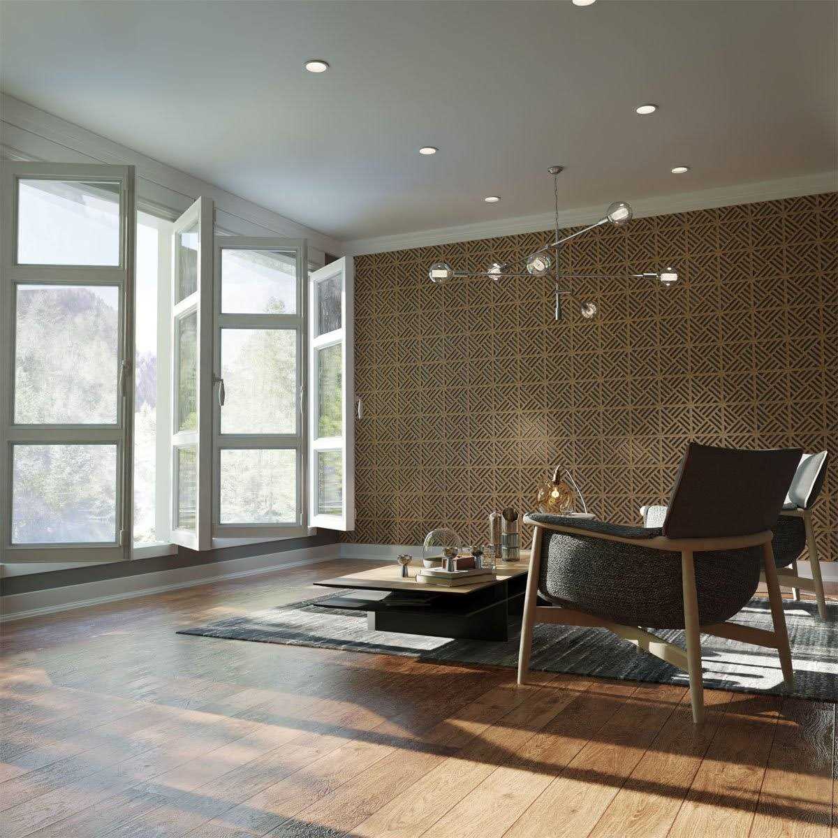 Ekena Millwork WALW08X08X0250ALLRO 7 3/8W x 7 3/8H x 1/4T Extra Small Allen Decorative Fretwork Wood Wall Panels - Zenithce