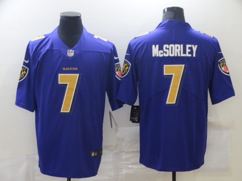 Baltimore Ravens #7 Trace McSorley Purple Color Rush Limited Stitched Jersey - Zenithce