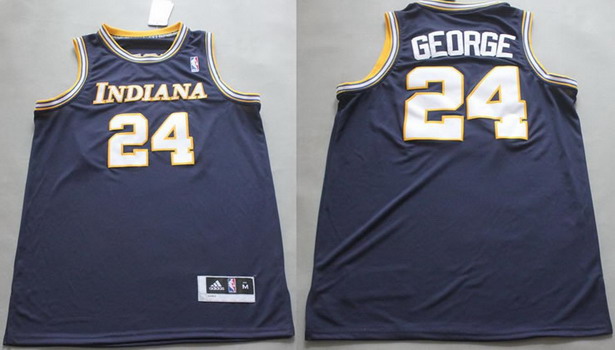 Indiana Pacers #24 Paul George ABA Hardwood Classic Swingman Navy Blue Jersey - Zenithce