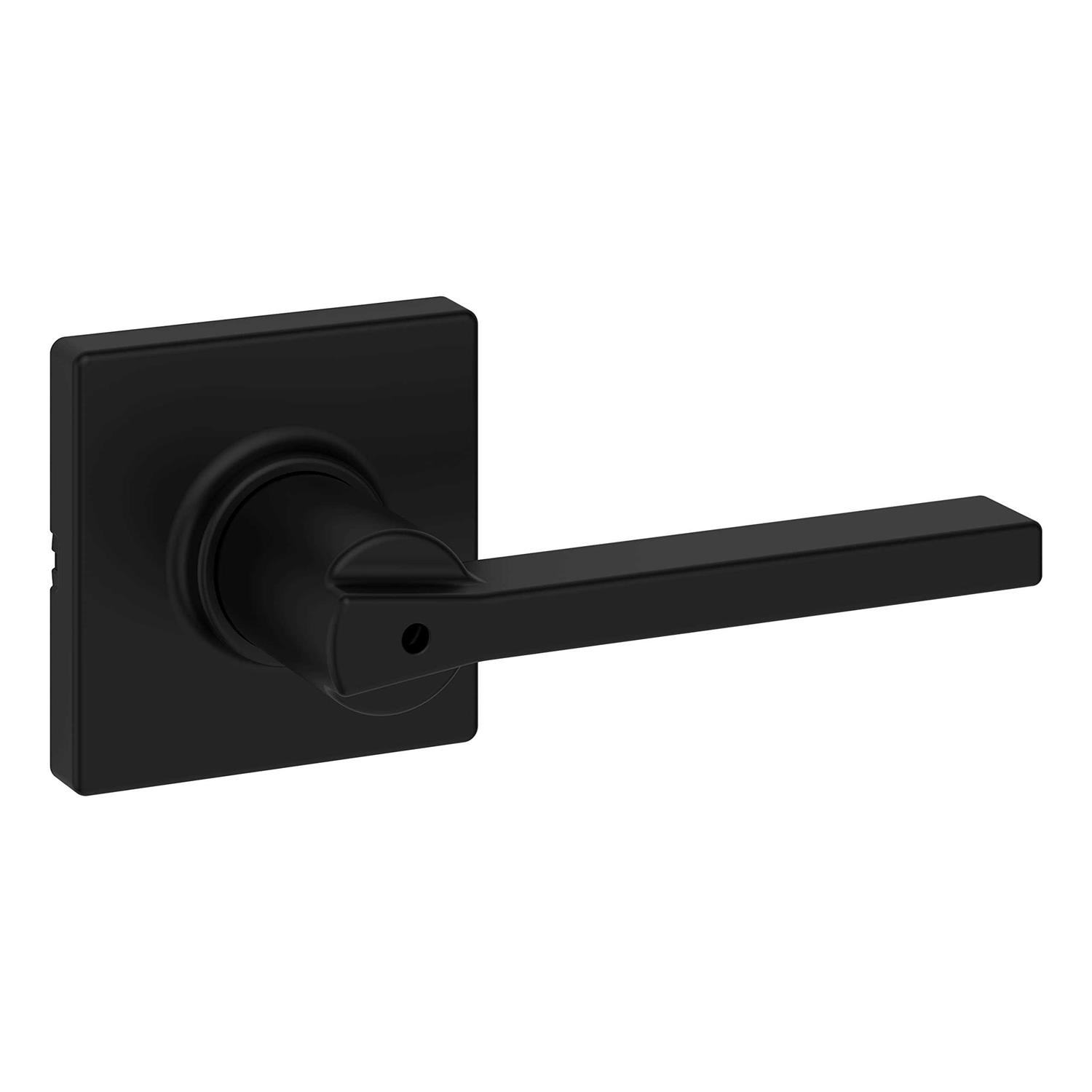 Kwikset 300BRNLSQT-514 Breton Privacy Door Lever with Square Rose - Zenithce