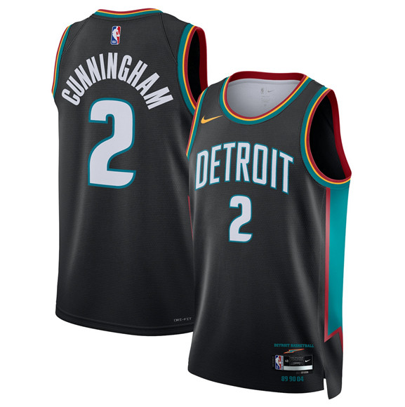 Detroit Pistons #2 Cade Cunningham Cade Cunningham Black 2025-26 City Edition Stitched Jersey - Zenithce