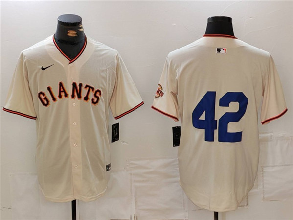 San Francisco Giants #42 Jackie Robinson Cream Stitched Jersey - Zenithce