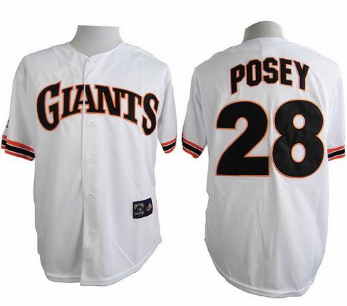 Giants #28 Buster Posey White 1989 Turn Back The Clock Stitched Jersey - Zenithce