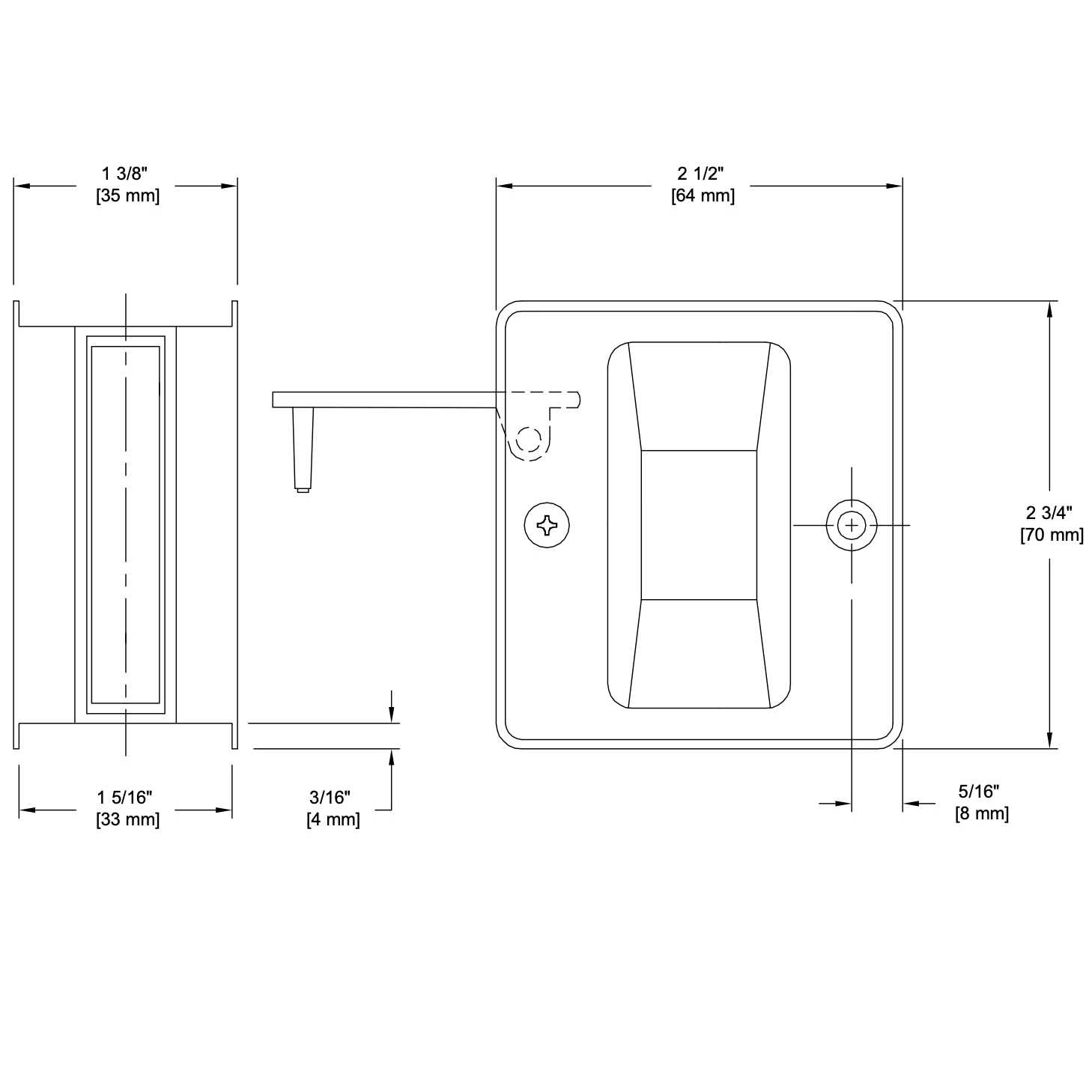 Designers Impressions Kain Design Satin Brass Dummy Door Lever - Zenithce