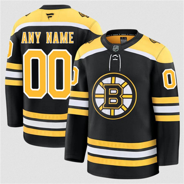 Boston Bruins Custom Black 2024-25 Home Stitched Jersey - Zenithce