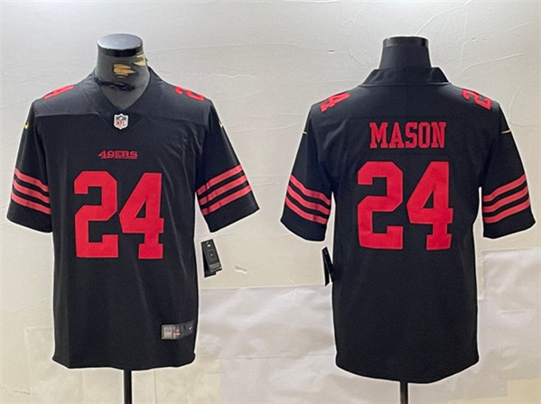 San Francisco 49ers #24 Jordan Mason Black Vapor Untouchable Limited Stitched Jersey - Zenithce