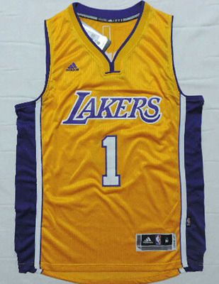 Los Angeles Lakers #1 D'Angelo Russell Revolution 30 Swingman 2015 Draft New Yellow Jersey - Zenithce