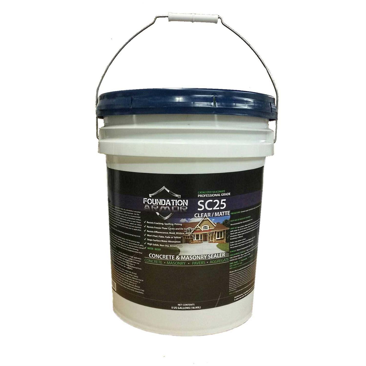 Foundation Armor 5 Gal Armor Ar350 Solvent Based Acrylic Wet Look Concrete Sealer and Paver Sealer - Zenithce