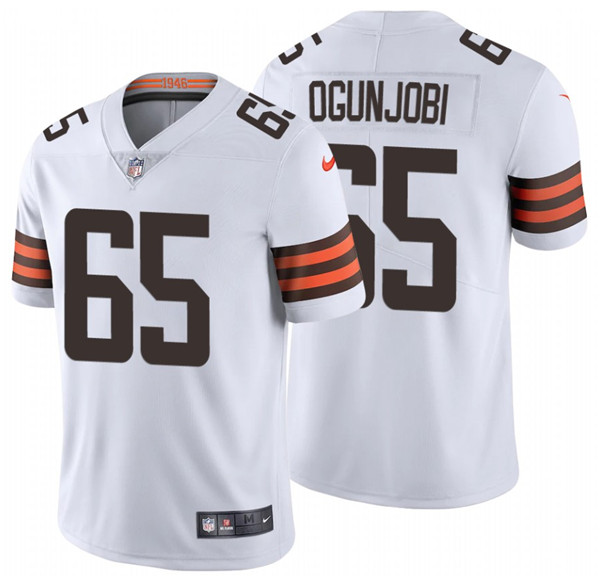 Cleveland Browns #65 Larry Ogunjobi New White Vapor Untouchable Limited Stitched Jersey - Zenithce