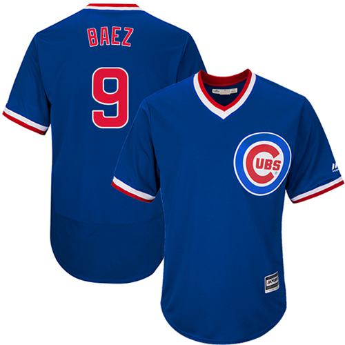Cubs #9 Javier Baez Blue Flexbase Authentic Collection Cooperstown Stitched Jersey - Zenithce