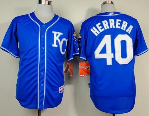 Royals #40 Kelvin Herrera Light Blue Alternate 2 Cool Base Stitched Jersey - Zenithce