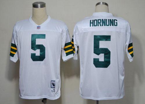 Mitchell And Ness Packers #5 Paul Hornung White Stitched Jersey - Zenithce