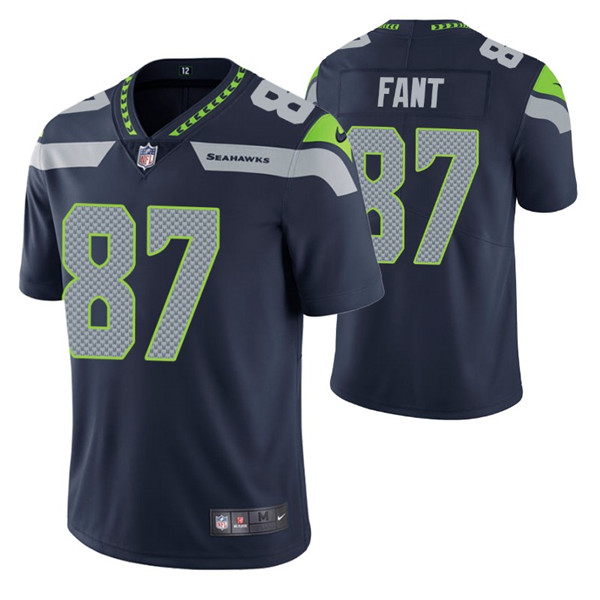 Seattle Seahawks #87 Noah Fant Navy Vapor Untouchable Limited Stitched Jersey - Zenithce