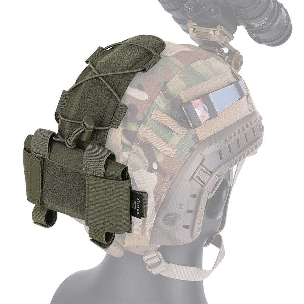 KRYDEX Tactical Helmet Battery Pouch Counterweight Pouch MK1 Helmet Battery Pack Balance Weight Bag with Hook&Loop for Tactical Helmet - Zenithce