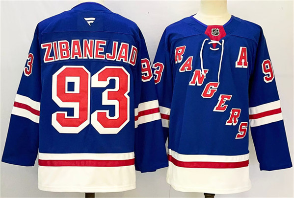 New York Rangers #93 Mika Zibanejad Royal 2024-25 Home With A Patch Stitched Jersey - Zenithce