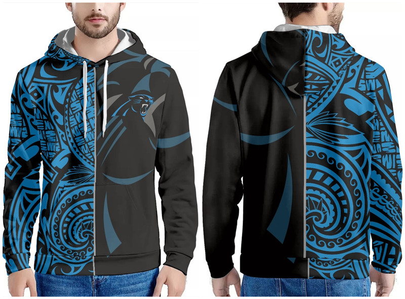Carolina Panthers Black Blue Pullover Hoodie - Zenithce