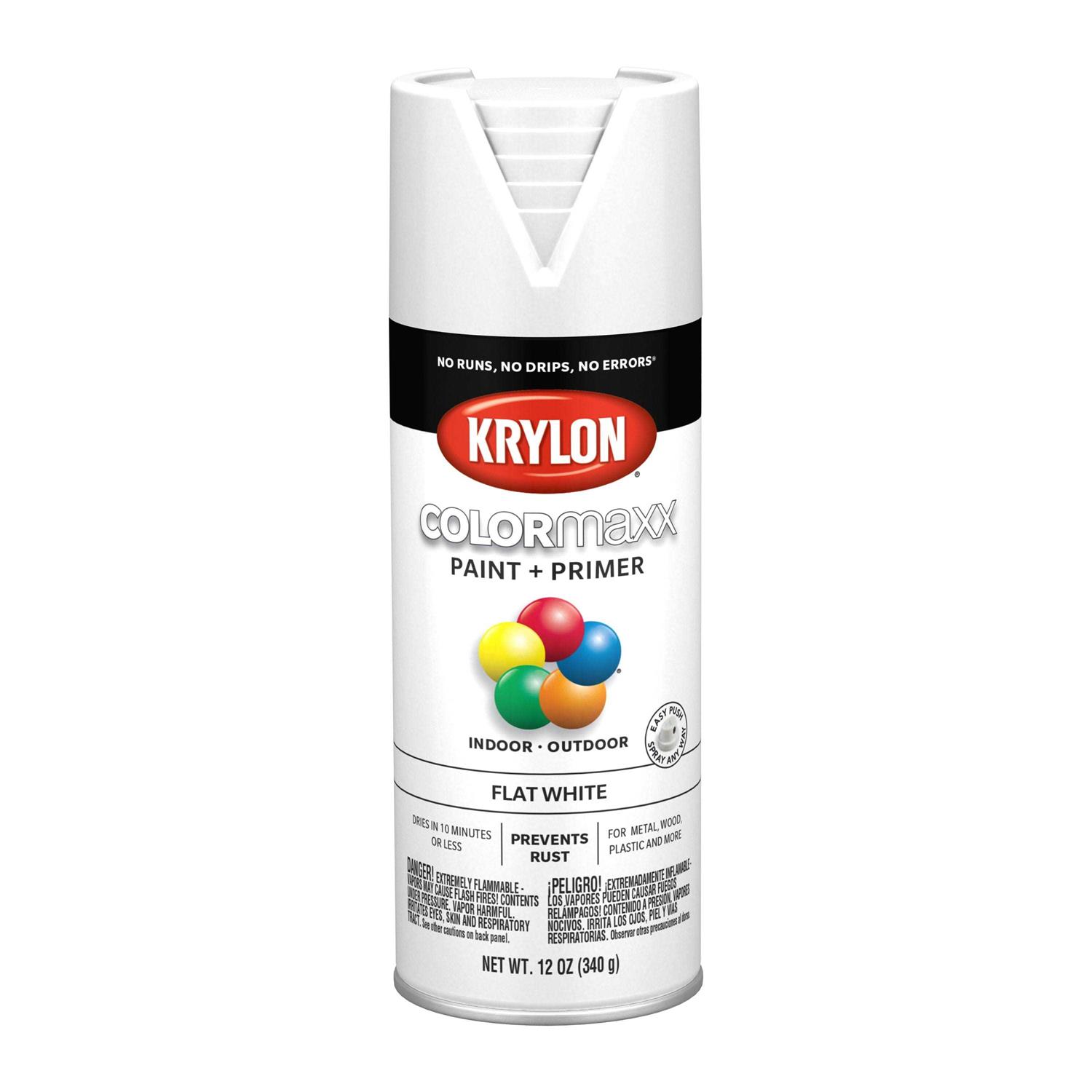 Krylon COLORmaxx Spray Paint Flat - Zenithce