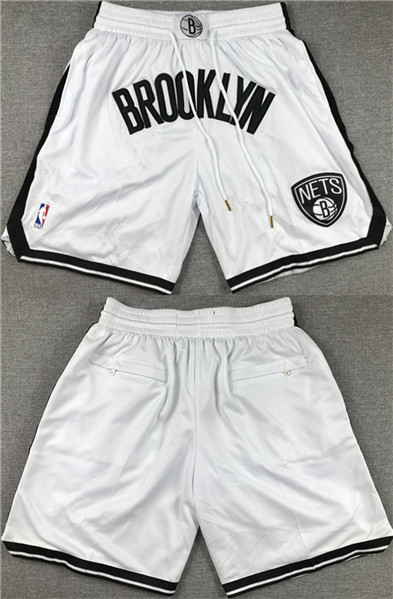 Brooklyn Nets White Shorts (Run Small) - Zenithce