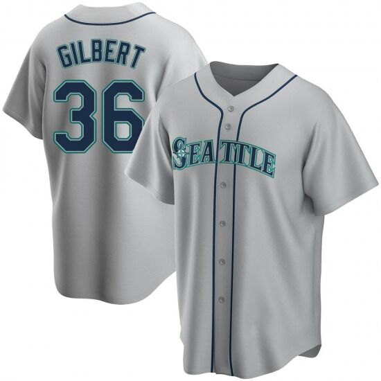 Seattle Mariners #36 Logan Gilbert Gray Cool Base Stitched Jersey - Zenithce