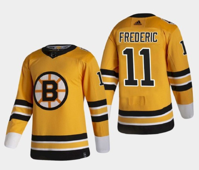Boston Bruins #11 Trent Frederic Gold Stitched Jersey - Zenithce