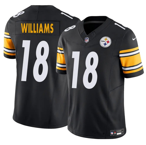 Pittsburgh Steelers #18 Mike Williams Black 2024 F.U.S.E. Vapor Untouchable Limited Stitched Jersey - Zenithce