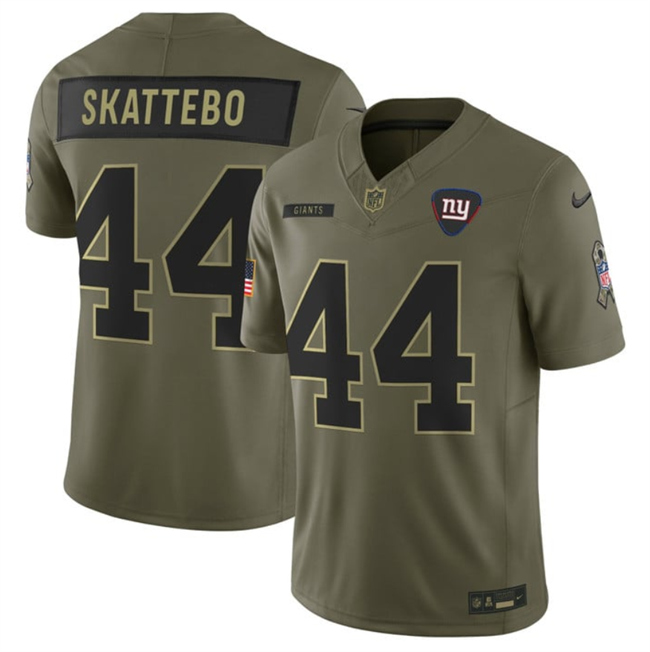 New York Giants #44 Cam Skattebo Olive 2025 F.U.S.E. Salute to Service Limited Stitched Jersey - Zenithce