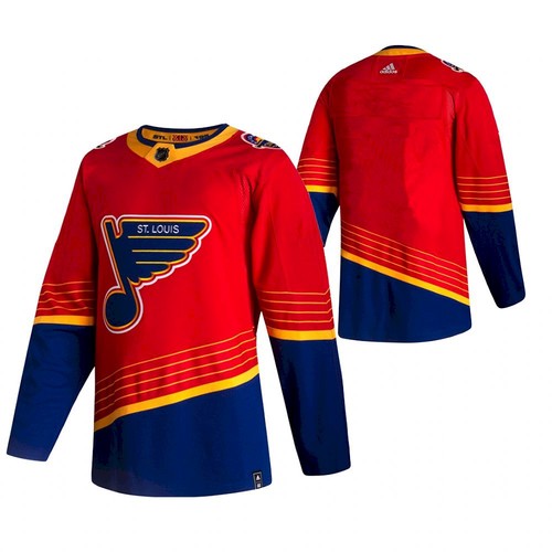 St. Louis Blues Blank 2021 Red Reverse Retro Stitched Jersey - Zenithce