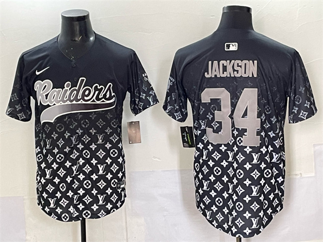Las Vegas Raiders #34 Bo Jackson Black Limited Stitched Jersey - Zenithce